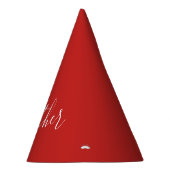 Ihr benutzerdefiniertes weißes Skript in Rot Partyhütchen (Rechts)