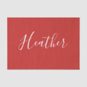 Ihr benutzerdefiniertes weißes Skript in Rot Seidenpapier (Vorderseite)