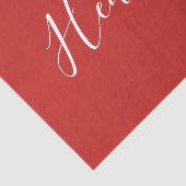 Ihr benutzerdefiniertes weißes Skript in Rot Seidenpapier (Ausschnitt)