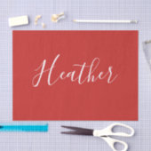 Ihr benutzerdefiniertes weißes Skript in Rot Seidenpapier (Handwerk)