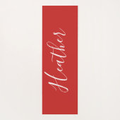 Ihr benutzerdefiniertes weißes Skript in Rot Yogamatte (Rückseite)