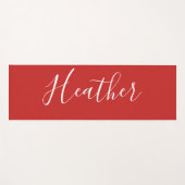 Ihr benutzerdefiniertes weißes Skript in Rot Yogamatte (Vorderseite (Horizontal))