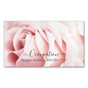 Ihr Beruf, Blassrosa Rose Magnetische Visitenkarte
