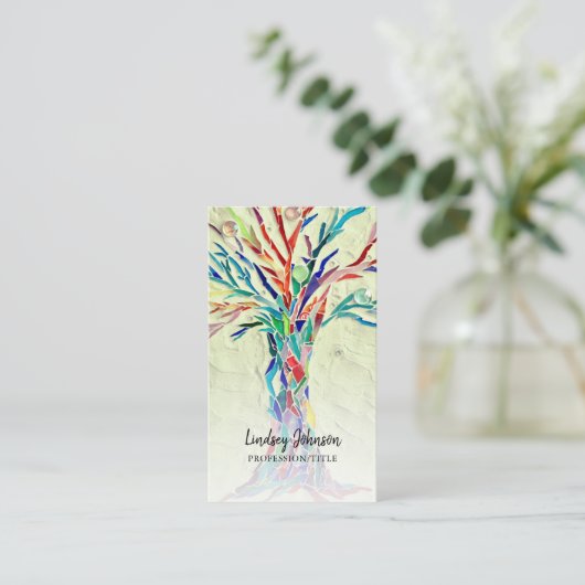 Ihr Beruf grün Visitenkarte (Stehend Vorderseite)