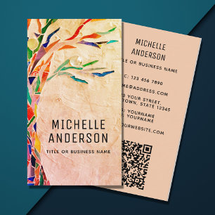 Ihr Beruf QR Code Terracotta Visitenkarte