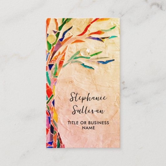 Ihr Beruf Rustikaler Baum Visitenkarte (Vorderseite)