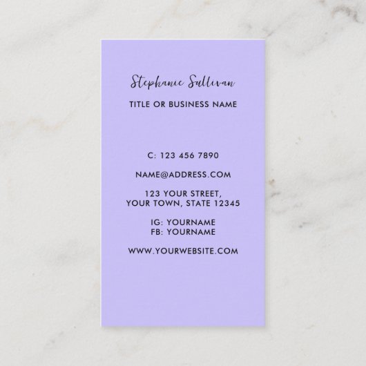 Ihr Berufsbaum Visitenkarte (Rückseite)