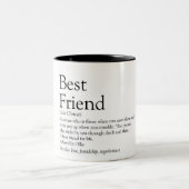 Ihr bester Freund definiert moderne Typografie Zweifarbige Tasse (Mittel)