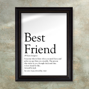 Ihr bester Freund Definition Typografie Modern Fun Poster