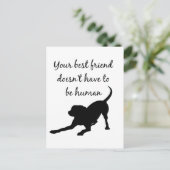 Ihr bester Freund Inspiration Hundekonzept Kunst Postkarte (Stehend Vorderseite)