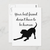 Ihr bester Freund Inspiration Hundekonzept Kunst Postkarte (Vorne/Hinten)