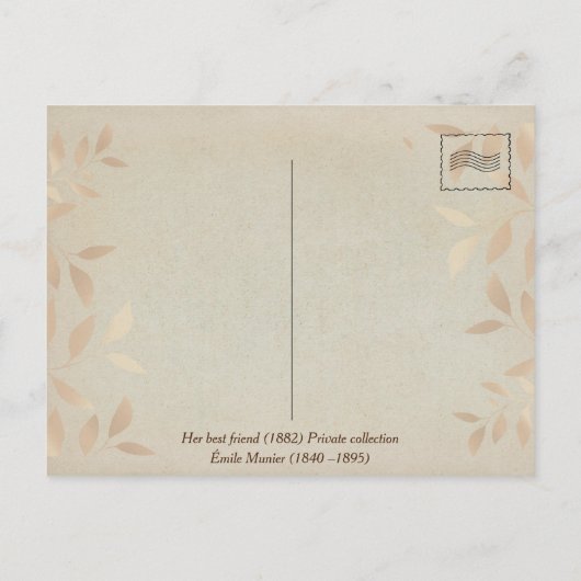 Ihr bester Freund, kleines Mädchen mit Hund, Vinta Postkarte (Rückseite)