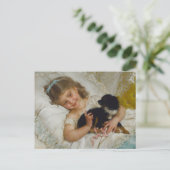 Ihr bester Freund, kleines Mädchen mit Hund, Vinta Postkarte (Stehend Vorderseite)