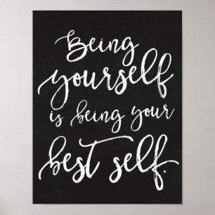 Ihr bestes selbst-rustikales Typografie-Chalkboard Poster