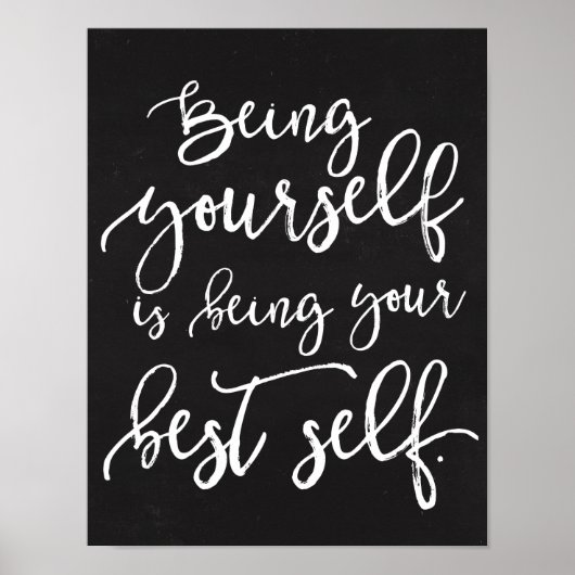 Ihr bestes selbst-rustikales Typografie-Chalkboard Poster (Vorne)
