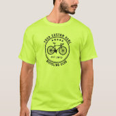 Ihr Bike Club oder Standort Name Sicherheitsgrün T-Shirt (Vorderseite)