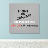 Ihr Bild auf der Leinwand - 24" x 24" (.75" Dicke) (Insitu (Holzboden))