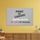 Ihr Bild auf der Leinwand - 36" x 24" (.75" Dicke) (Insitu (Wohnzimmer))