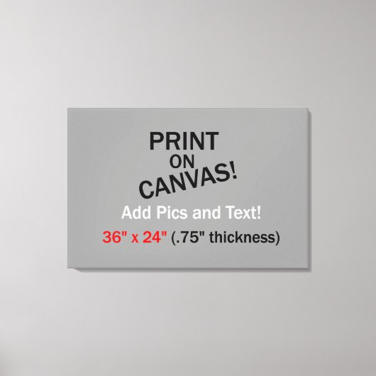 Ihr Bild auf der Leinwand - 36" x 24" (.75" Dicke) (Vorderseite)
