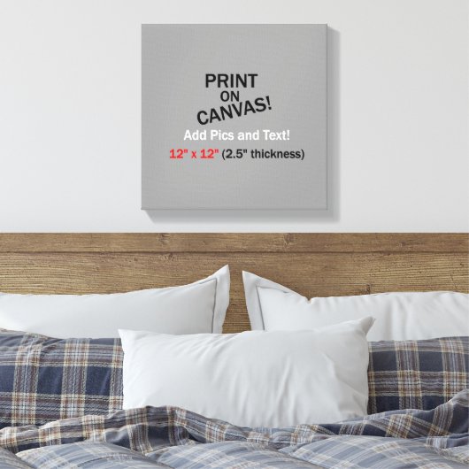 Ihr Bild auf Leinwand - 12" x 12" (2,5" Dicke) (Insitu (Schlafzimmer))