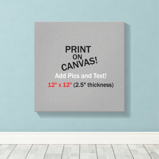 Ihr Bild auf Leinwand - 12" x 12" (2,5" Dicke) (Insitu (Holzboden))