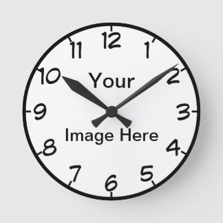 Ihr Bild hier mit Zahlen Runde Wanduhr