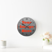 Ihr Bild hier (vertikal) Runde Wanduhr (Zuhause)