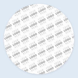 Ihr Bild/Logo wird automatisch beleuchtet + Muster Runder Aufkleber