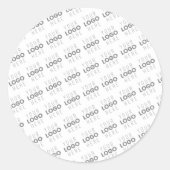 Ihr Bild/Logo wird automatisch beleuchtet + Muster Runder Aufkleber (Vorderseite)