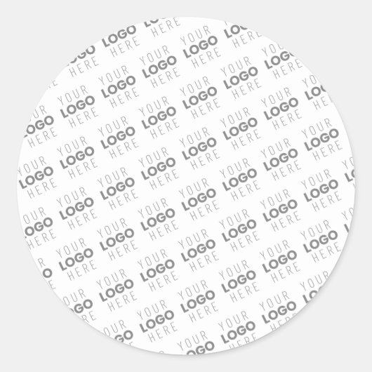 Ihr Bild/Logo wird automatisch beleuchtet + Muster Runder Aufkleber (Vorderseite)