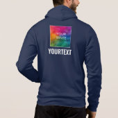 Ihr Bild oder Logo Text Mens beidseitig drucken Hoodie (Rückseite)