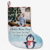 Ihr Bild/Text Streifen Aquarellfarben Weihnachtspe Kleiner Weihnachtsstrumpf (Vorderseite)