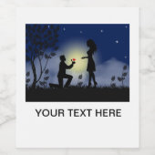 Ihr Bild und Text Weinflasche Weinetikett (Einzelnes Label)