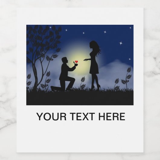 Ihr Bild und Text Weinflasche Weinetikett (Einzelnes Label)