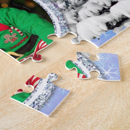 Ihr Bild Weihnachten Urlaub Winterschnee Szene Puzzle (Seite)