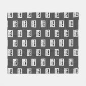 Ihr Bilddesign oder Firmenlogo gekachelt | Grau Fleecedecke (Vorderseite (Horizontal))