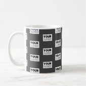 Ihr Bilddesign oder Firmenlogo gekachelt | Grau Kaffeetasse (Links)