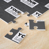 Ihr Bilddesign oder Firmenlogo gekachelt | Grau Puzzle (Seite)