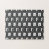 Ihr Bilddesign oder Firmenlogo gekachelt | Grau Puzzle (Horizontal)