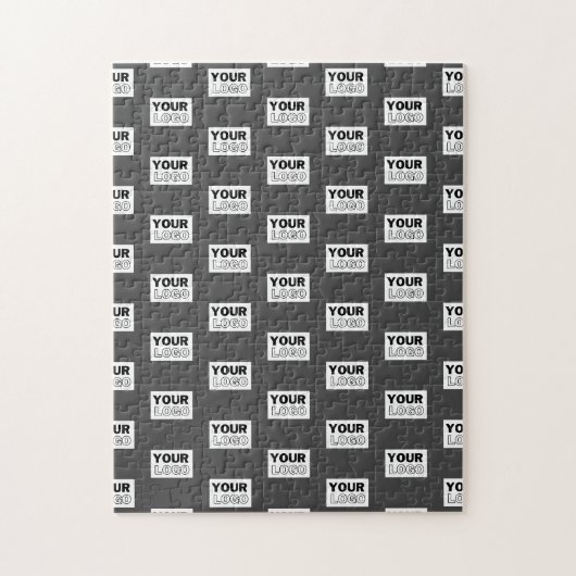 Ihr Bilddesign oder Firmenlogo gekachelt | Grau Puzzle (Vertikal)