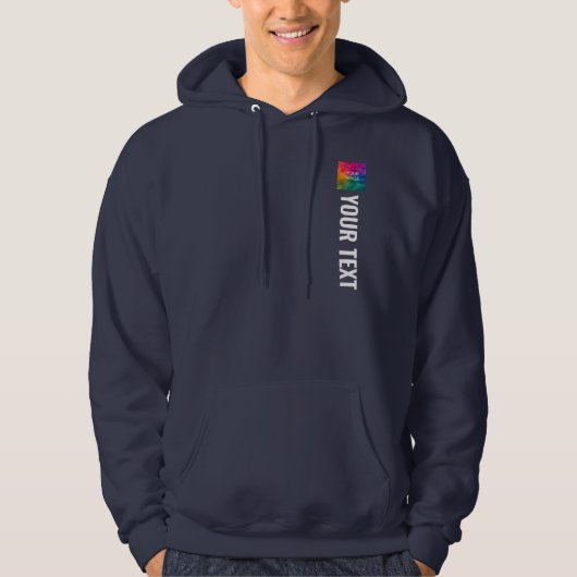 Ihr Bildlogo Hinzufügen von Text-Mens beidseitige Hoodie (Vorderseite)
