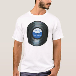 Ihr blaues Rekordaufkleber-Shirt T-Shirt