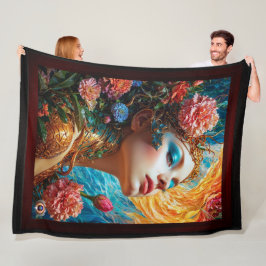 Ihr Blumenzauber AI Concept Art von Xzendor7 Fleecedecke