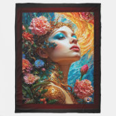 Ihr Blumenzauber AI Concept Art von Xzendor7 Fleecedecke (Vorderseite)