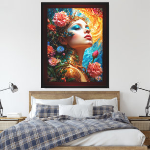 Ihr Blumenzauber AI Concept Art von Xzendor7 Leinwanddruck