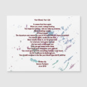 Ihr Blut, Ihr Leben 10cm x 14cm Magnetkarte (Vorderseite)