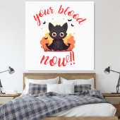 IHR BLUT!! - Vampire kitten Leinwanddruck (Insitu (Schlafzimmer))