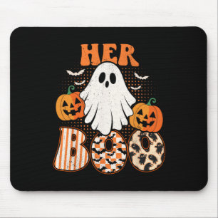 Ihr Boo und sein Boo Funny passten Halloween Coupl Mousepad