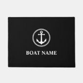 Ihr Boot Name Sea Anchor Black Fußmatte (Vorderseite)