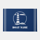 Ihr Boot oder Name Classic Nautical Lighthouse Fußmatte (Vorderseite)